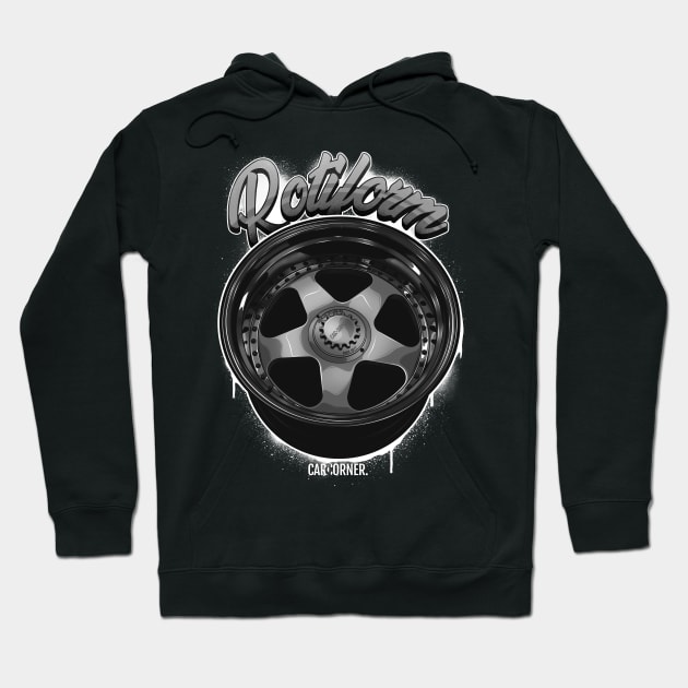 Wheel - Rotiform ROC - CarCorner Hoodie by CarCorner - Automotive Artwork